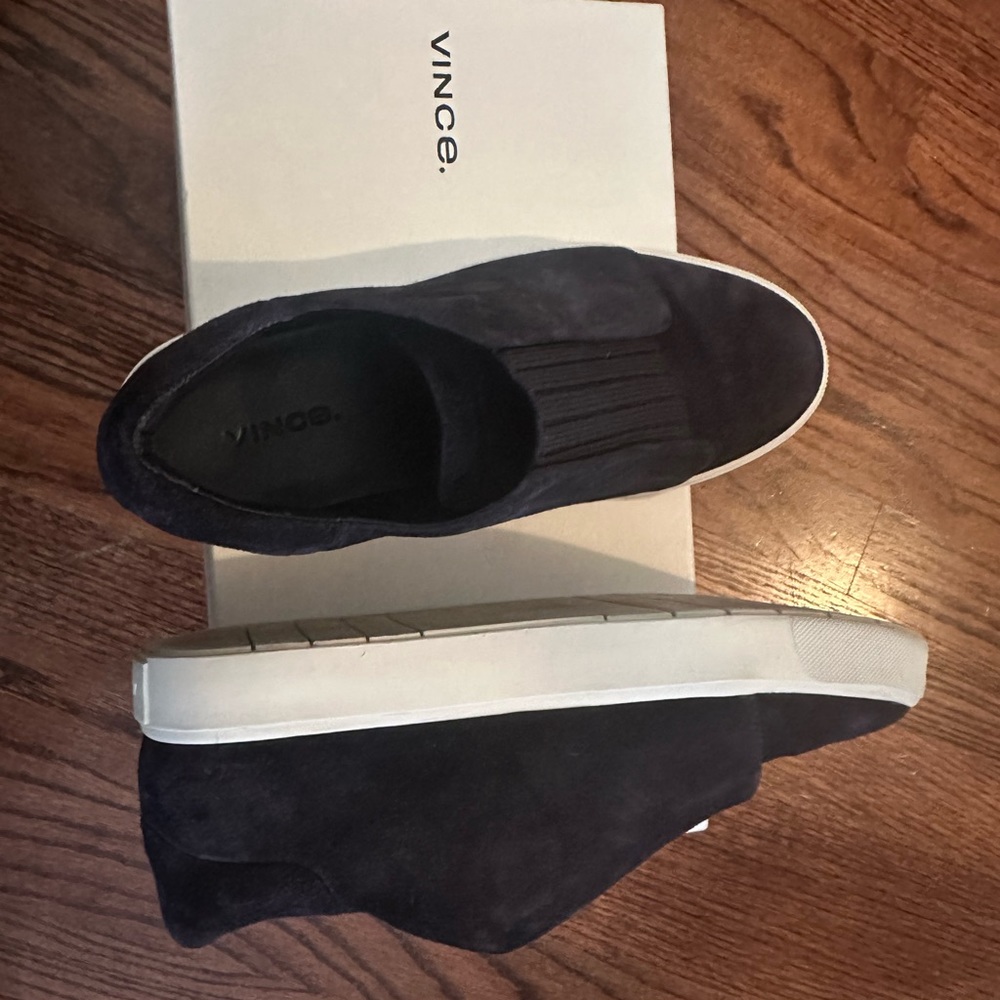 Vince Cantra Slip-on Sneaker. Color: costal (navy blue) suede. Size:6.5.